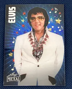 2024 Leaf Metal Elvis Presley 2/4 Icons Collection Blue Shimmer 58 NM - Image 1