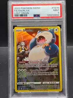 Snorlax 2022 Pokemon SWSH Lost Origin Full Art Trainer Gallery TG10/TG30 PSA 9 - Image 1