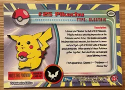 topps Pokemon TV Animation Edition Series 1 Holo Foil #25 Pikachu - Image 2