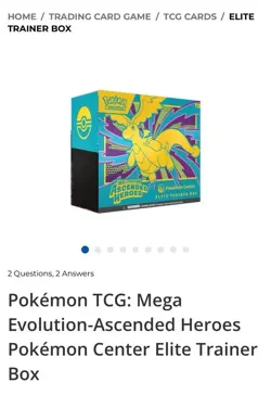 Pokemon TCG: Mega Evolution Ascended Heroes Pokemon Center ETB -PRESALE - Image 1