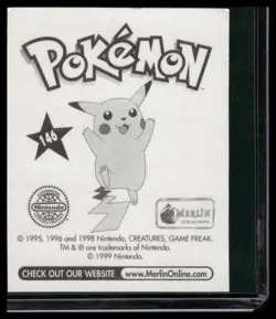 Pokemon Merlin Collections Sticker Series 1 Moltres #146 1999 NM - Image 2