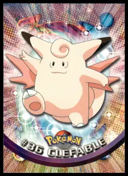 Topps Pokemon Clefable #36 1999 TV Animation Edition Non Holo Black Logo NM - Image 1