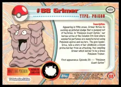 Topps Pokemon Grimer #88 TV Animation Edition Non Holo Blue Logo 2000 NM - Image 2