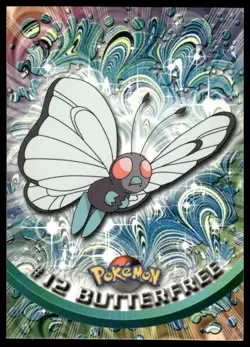 Topps Pokemon Butterfree #12 1999 TV Animation Edition Non Holo Black Logo LP - Image 1