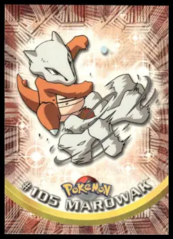 Topps Pokemon Marowak #105 TV Animation Edition Non Holo Blue Logo 2000 NM - Image 1