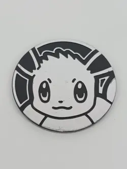 Pokemon Eevee Silver Mirror Holo Jumbo 2" Collectible Coin TCG Accessory x2 - Image 2