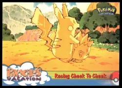 Topps Pokemon Pikachu's Vacation Racing Cheek to Cheek #48 Movie Black Logo NM - Image 1