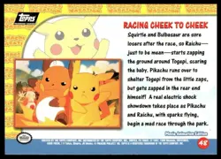 Topps Pokemon Pikachu's Vacation Racing Cheek to Cheek #48 Movie Black Logo NM - Image 2