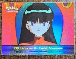 Abra and the Psychic Showdown #EP21 Blue Logo Topps 2000 Pokemon Sabrina Foil - Image 1