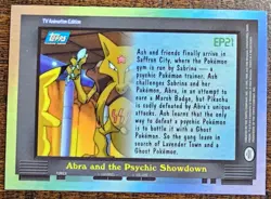 Abra and the Psychic Showdown #EP21 Blue Logo Topps 2000 Pokemon Sabrina Foil - Image 2