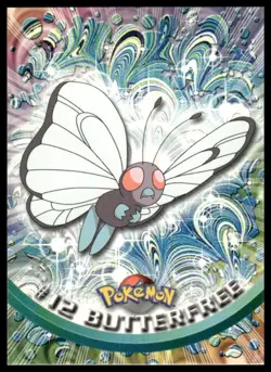 Topps Pokemon Butterfree #12 1999 TV Animation Edition Non Holo Black Logo NM - Image 1
