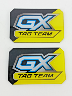 Pokemon TCG GX Tag Team Marker Token Acrylic x2 Good Condition - Image 1