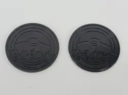 Lot of 2 Pokemon Collectors Jumbo 2” Coin Reflective Gold Pikachu Charizard - Image 3