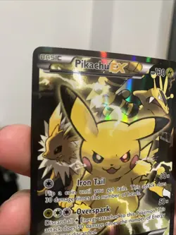 Pokemon Generations Pikachu EX XY 124 Full Art Holo Black Star Promo - Image 4
