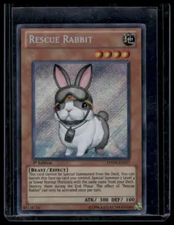 YuGiOh Rescue Rabbit #PHSW-EN037 1st Edition Secret Rare LP - Image 1