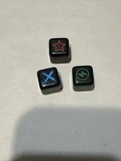 Yugioh Dungeon Dice Monsters 3 Piece Die Lot Green Blue Red - Image 1