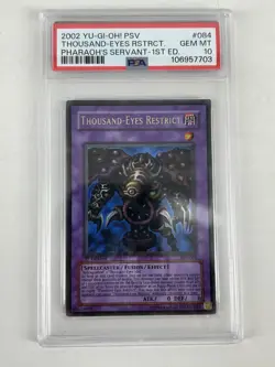 YuGiOh Thousand-Eyes Restrict 1st First Edition Ed WAVY PSV-084 PSA 10 Gem Mint - Image 3