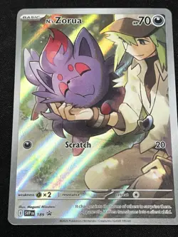 Pokemon TCG N's Zorua SVP 189 Journey Together ETB Black Star Promo Card - NM - Image 1