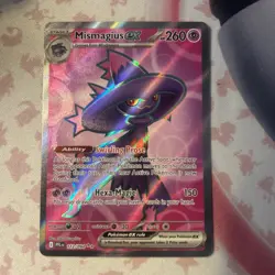 NM! Mismagius Ex (112/094) Phantasmal Flames Full Art Rare Pokemon Card! - Image 1