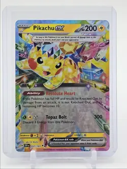 PIKACHU EX 2024 POKEMON S&V SURGING SPARKS DOUBLE RARE 057/191 Q3205 - Image 1