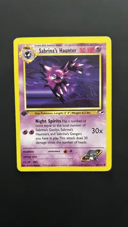 Pokemon TCG Sabrina's Haunter Gym Heroes 1st Edition Uncommon Card 58/132 MP/HP - Image 1