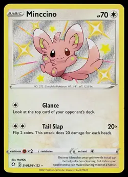 Pokemon Card - Minccino Shining Fates SV093/SV122 Shiny Holo Rare - Image 1