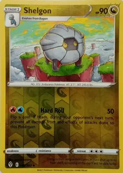 108/203 SHELGON REVERSE HOLO EVOLVING SKIES POKEMON CARD - Image 1