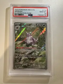 2023 Pokemon Mew En-151 Nidoking Illustration Rare Card #174 PSA 10 Gem MT - Image 1