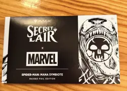 Magic the Gathering Secret Lair x Marvel Spider-Man Mana Symbiote RAISED FOIL - Image 1