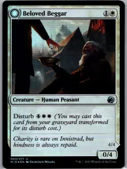 #3 Beloved Beggar Innistrad: Midnight Hunt Uncommon FOIL - Image 1