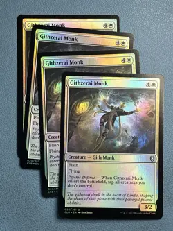MTG Commander Baldur's Gate Githzerai Monk Foil x4 Playset CLB - Image 1