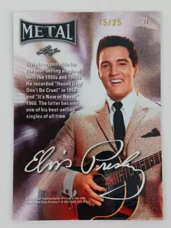 2024 Leaf Metal Elvis Presley Icons Collection #24 15/25 Blue Stars NM - Image 2