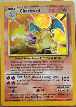 Pokemon TCG Charizard Base Set 4/102 Holo 1999-2000 Wizards Base Set... - Image 1