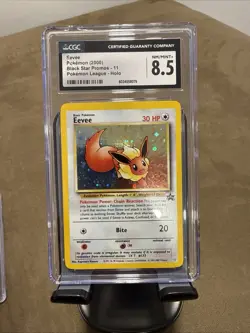Eevee Pokemon (2000) Black Star Promo- 11 Holo Pokemon league CGC 8 NM/MINT - Image 1