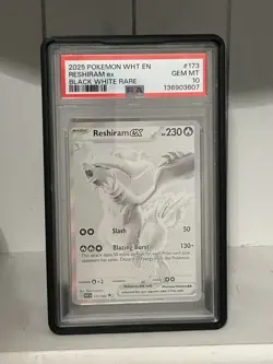 Pokemon 2025 Reshiram ex 173/086 Black White Rare White Flare GEM MINT PSA 10 - Image 1