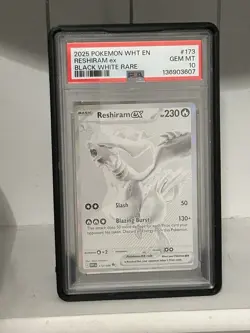 Pokemon 2025 Reshiram ex 173/086 Black White Rare White Flare GEM MINT PSA 10 - Image 2