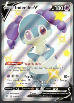 2021 Pokemon Sword & Shield Shining Fates Indeedee V #SV114/SV122 Shiny Vault - Image 1
