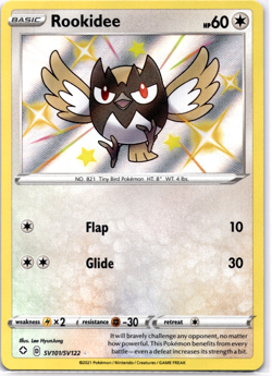 Pokemon TCG Rookidee SV101/SV122 Shining Fates Shiny Vault Holo Rare Near Mint - Image 1