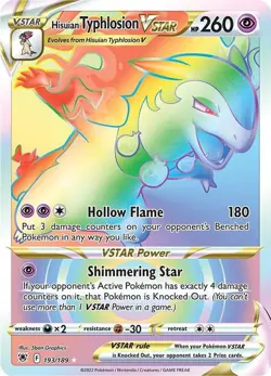 Hisuian Typhlosion VSTAR - 193/189 - Hyper Rare NM TCG Pokemon - Image 1