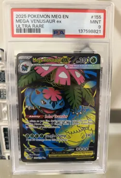 🍃2025 POKEMON MEG EN-MEGA EVOLUTION ULTRA RARE #155 MEGA VENUSAUR EX PSA 9🍃 - Image 1