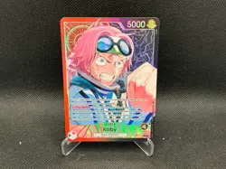 One Piece TCG Koby OP11-001 Leader Alt Art A Fist of Divine Speed English - Image 1