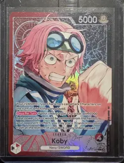 One Piece TCG English OP11-001 Koby Leader Alt Art Parallel - Image 1