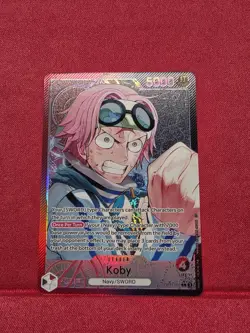 One Piece TCG Koby OP11-001 Leader Alt Art A Fist of Divine Speed English - Image 1