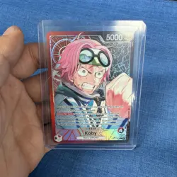 One Piece TCG Koby OP11-001 Leader Alt Art A Fist of Divine Speed English - Image 1