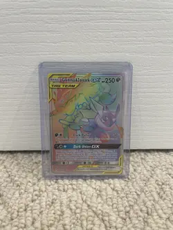 Greninja & Zoroark GX Tag Team Rainbow Rare 222/224 Pokemon TCG Card - Image 1