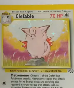 Clefable 1/64 Holo Jungle Set Pokemon Card WOTC LP To NM - Image 1