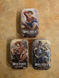 One Piece Tin Pack Set Vol 2 Set of 3 | TS-02 OP-13 | Factory Sealed | Bandai | - Image 1
