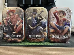 One Piece Tin Pack Set Vol 2 Set of 3 | TS-02 OP-13 | Factory Sealed | Bandai | - Image 1