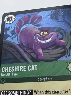 Disney Lorcana Cheshire Cat Not All There 71/204 Cold FOIL Holo First Chapter - Image 3