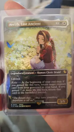 Aerith, Last Ancient (Borderless) (Chocobo Track Foil) Commander: Final Fantasy - Image 1